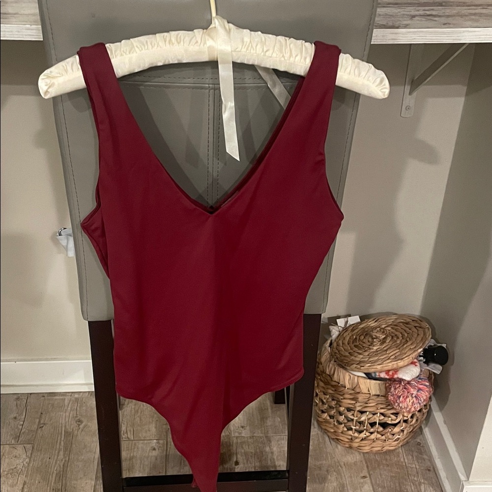 RD Style Burgundy Bodysuit